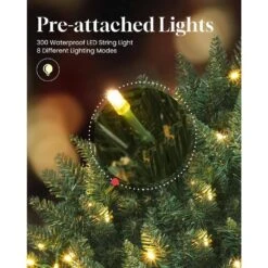 60 In. Green Large Pre-Lit Fir Artificial Christmas Wreath With 300 LED Lights, 722 PVC Branch Tips, Power Plug-in -Northlight Shop afaif christmas wreaths oc 57lscw 01 60 44 1000