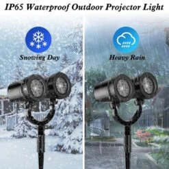 Dual-Head Christmas Snowflake Projector Light, IP65 Waterproof Christmas LED Projector Light Outside W/ 180° Rotation 12 Dual-Head Christmas Snowflake Projector Light, IP65 Waterproof Christmas LED Projector Light Outside W/ 180° Rotation -Northlight Shop afoxsos christmas light projectors hdsa11 3ot350 1f 1000