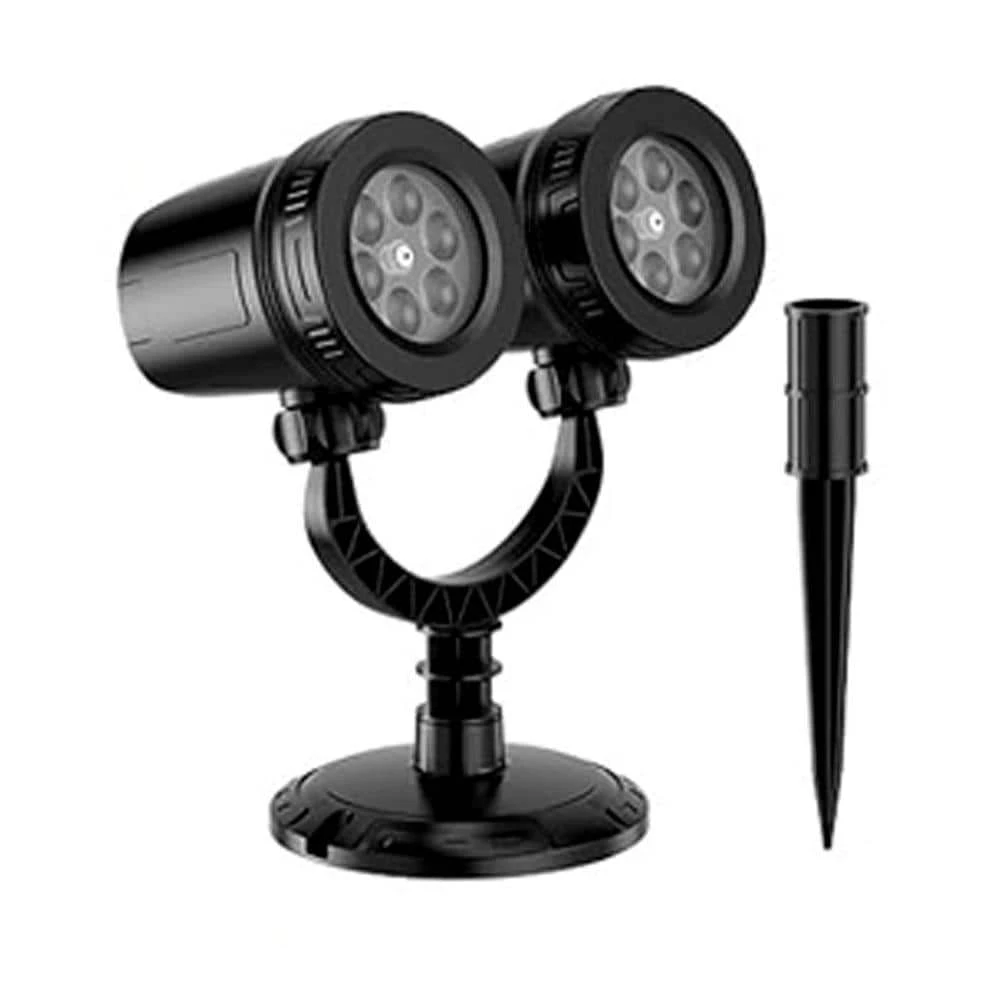 Dual-Head Christmas Snowflake Projector Light, IP65 Waterproof Christmas LED Projector Light Outside W/ 180° Rotation 1 Dual-Head Christmas Snowflake Projector Light, IP65 Waterproof Christmas LED Projector Light Outside W/ 180° Rotation