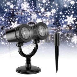 Dual-Head Christmas Snowflake Projector Light, IP65 Waterproof Christmas LED Projector Light Outside W/ 180° Rotation 10 Dual-Head Christmas Snowflake Projector Light, IP65 Waterproof Christmas LED Projector Light Outside W/ 180° Rotation -Northlight Shop afoxsos christmas light projectors hdsa11 3ot350 c3 1000