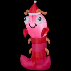 3.5 Ft. Pre-lit Inflatable Christmas Shrimp -Northlight Shop airblown christmas inflatables 114141 c3 1000