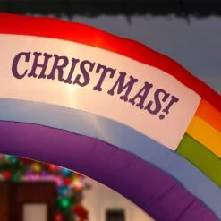 7.48 Ft Pre-Lit LED Mixed Media Unicorn Rainbow Arch Christmas Inflatable -Northlight Shop airblown christmas inflatables 118415 1d 1000