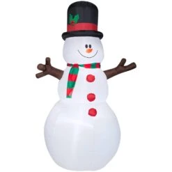 5 Ft. W X 8 Ft. H Inflatable Snowman With Christmas Scarf And Hat -Northlight Shop airblown christmas inflatables 14890x 4f 1000
