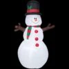 5 Ft. W X 8 Ft. H Inflatable Snowman With Christmas Scarf And Hat