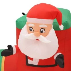 12 Ft. W Inflatable Pre-Lit Plush Santa In Circus Train -Northlight Shop airblown christmas inflatables g 14946 a0 1000