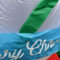 4 Ft. X 7 Ft. Inflatable Merry Christmas Choo Choo Train With LED Lights -Northlight Shop aleko christmas inflatables chid019 hd 1f 1000