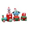4 Ft. X 7 Ft. Inflatable Merry Christmas Choo Choo Train With LED Lights -Northlight Shop aleko christmas inflatables chid019 hd 64 1000