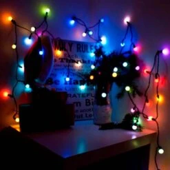 19.5 Ft. 50-Light LED Multicolor Electric Powered String Lights (Lot Of 2) -Northlight Shop aleko christmas novelty lights 2el50ledbrgb hd 1f 1000