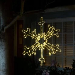 Alpine Hanging Snowflake Christmas Decor With LED Lights -Northlight Shop alpine christmas novelty lights bys131l ww 31 1000