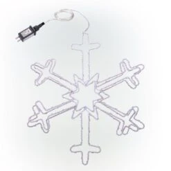 Alpine Hanging Snowflake Christmas Decor With LED Lights -Northlight Shop alpine christmas novelty lights bys131l ww 44 1000