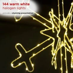 Alpine Hanging Snowflake Christmas Decor With LED Lights -Northlight Shop alpine christmas novelty lights bys131l ww 66 1000