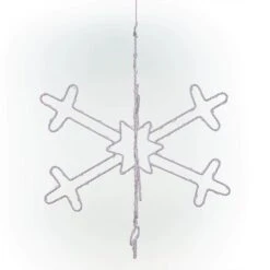 Alpine Hanging Snowflake Christmas Decor With LED Lights -Northlight Shop alpine christmas novelty lights bys131l ww c3 1000