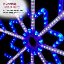 Alpine Large Snowflake Decoration With Blue And White Motion LED Lights 15 Alpine Large Snowflake Decoration With Blue And White Motion LED Lights -Northlight Shop alpine christmas novelty lights cey207 66 1000