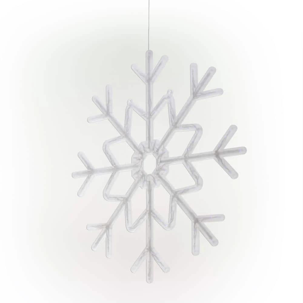 Alpine Large Snowflake Decoration With Blue And White Motion LED Lights 6 Alpine Large Snowflake Decoration With Blue And White Motion LED Lights - Image 6