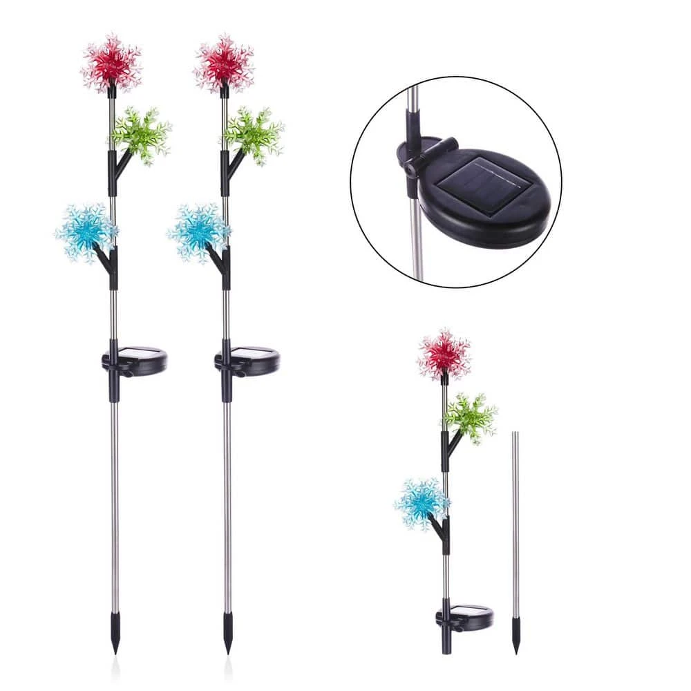 Alpine Holiday Decor Acrylic 3-Tier Snowflake Stakes With Solar Powered LED Lights, 2-Pack 10 Alpine Holiday Decor Acrylic 3-Tier Snowflake Stakes With Solar Powered LED Lights, 2-Pack - Image 10