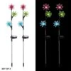 Alpine Holiday Decor Acrylic 3-Tier Snowflake Stakes With Solar Powered LED Lights, 2-Pack -Northlight Shop alpine christmas yard decorations rgg570slr 2 64 1000