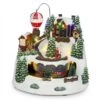 Animated Christmas Village With Train, Hot Air Balloon And LED -Northlight Shop alpine corporation christmas centerpieces wcc220hh mc 64 1000