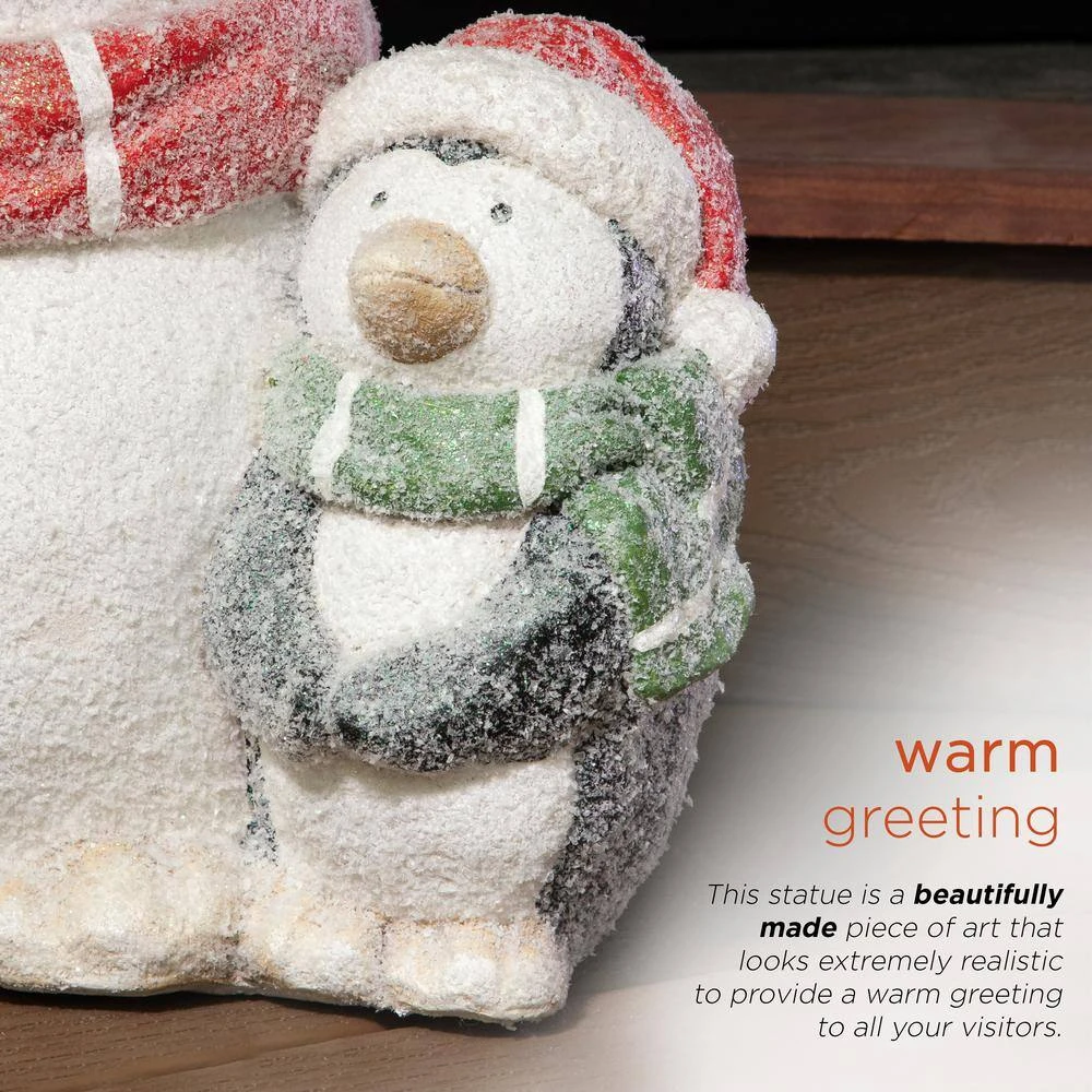 14 In. Tall Indoor/Outdoor Winter Penguin Family Statue 5 14 In. Tall Indoor/Outdoor Winter Penguin Family Statue - Image 5