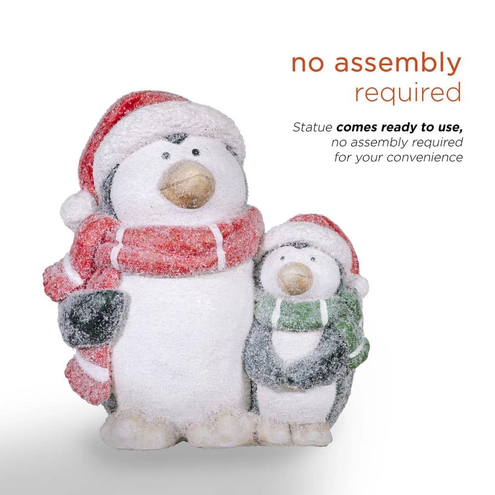 14 In. Tall Indoor/Outdoor Winter Penguin Family Statue 6 14 In. Tall Indoor/Outdoor Winter Penguin Family Statue - Image 6