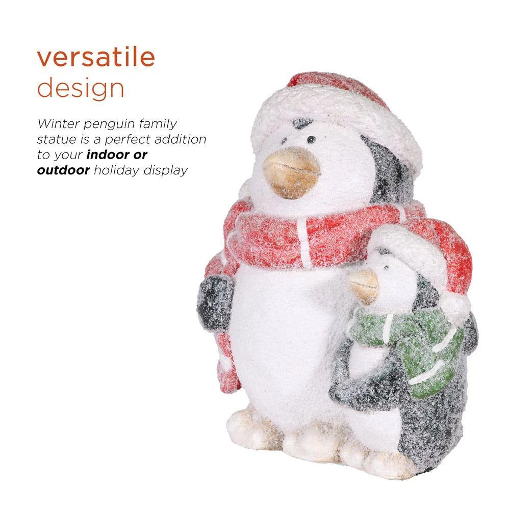14 In. Tall Indoor/Outdoor Winter Penguin Family Statue 7 14 In. Tall Indoor/Outdoor Winter Penguin Family Statue - Image 7