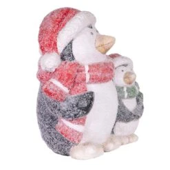 14 In. Tall Indoor/Outdoor Winter Penguin Family Statue 19 14 In. Tall Indoor/Outdoor Winter Penguin Family Statue -Northlight Shop alpine corporation christmas figurines qwr902 c3 1000