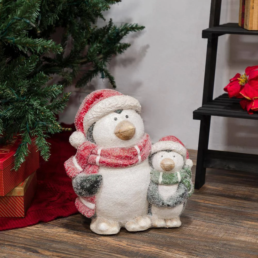 14 In. Tall Indoor/Outdoor Winter Penguin Family Statue 2 14 In. Tall Indoor/Outdoor Winter Penguin Family Statue - Image 2