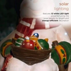 24 In. Tall Solar Snowman In Sleigh With LED Lights, Outdoor Festive Holiday Decor For Garden, Porch, Lawn -Northlight Shop alpine corporation christmas novelty lights zen260slr s tm 1d 1000