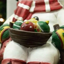 24 In. Tall Solar Snowman In Sleigh With LED Lights, Outdoor Festive Holiday Decor For Garden, Porch, Lawn -Northlight Shop alpine corporation christmas novelty lights zen260slr s tm 1f 1000