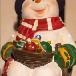 24 In. Tall Solar Snowman In Sleigh With LED Lights, Outdoor Festive Holiday Decor For Garden, Porch, Lawn -Northlight Shop alpine corporation christmas novelty lights zen260slr s tm 4f 1000