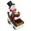 24 In. Tall Solar Snowman In Sleigh With LED Lights, Outdoor Festive Holiday Decor For Garden, Porch, Lawn -Northlight Shop alpine corporation christmas novelty lights zen260slr s tm 64 1000