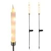 Solar Powered 40 In. H Candlestick Christmas Pathway Lights Garden Stakes With White LED Light (Set Of 2) -Northlight Shop alpine corporation christmas pathway lights qtt302slr wt 2 64 1000