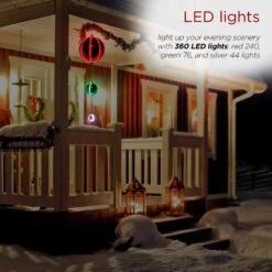 3-Tier Indoor/Outdoor Hanging Christmas Ornaments With Chasing LED Lights 18 3-Tier Indoor/Outdoor Hanging Christmas Ornaments With Chasing LED Lights -Northlight Shop alpine corporation single christmas ornaments cor152 66 1000