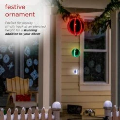 3-Tier Indoor/Outdoor Hanging Christmas Ornaments With Chasing LED Lights 19 3-Tier Indoor/Outdoor Hanging Christmas Ornaments With Chasing LED Lights -Northlight Shop alpine corporation single christmas ornaments cor152 77 1000