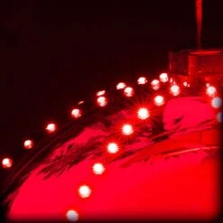 13 In. Tall Large Hanging Christmas Ball Ornament With LED Lights, Red -Northlight Shop alpine corporation single christmas ornaments lpa108l rd 44 1000