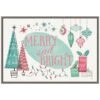 23 .25 In. W X 16 In. H Retro Christmas I Bright Christmas Holiday Framed Canvas Box Wall Art -Northlight Shop amanti art christmas wall decorations 38865447670 64 1000