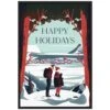 23.25 In. H X 16 In. W Canvas Happy Holidays Christmas Holiday Framed Box Wall Art -Northlight Shop amanti art christmas wall decorations 38865448151 64 1000