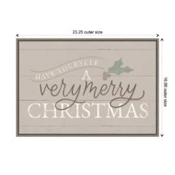 23.25 In. W X 16 In. H Vintage Christmas IV Neutral Christmas Holiday Framed Canvas Box Wall Art -Northlight Shop amanti art christmas wall decorations 38865448380 1f 1000