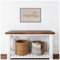 23.25 In. W X 16 In. H Vintage Christmas IV Neutral Christmas Holiday Framed Canvas Box Wall Art -Northlight Shop amanti art christmas wall decorations 38865448380 fa 1000