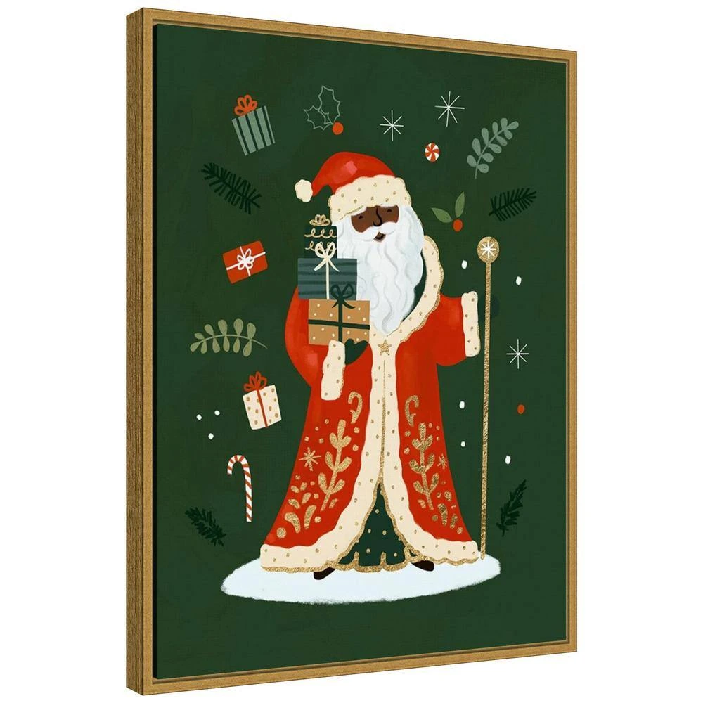 18 In. W X 23.5 In. H Little St. Nick I Christmas Holiday Framed Canvas Box Wall Art 3 18 In. W X 23.5 In. H Little St. Nick I Christmas Holiday Framed Canvas Box Wall Art - Image 3