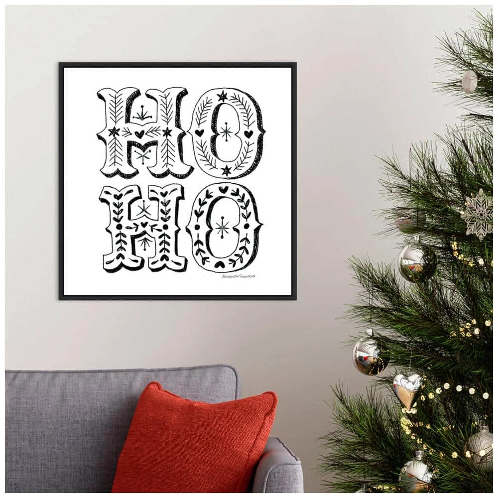 22 In. Canvas Ho Christmas Holiday Framed Box Wall Art 8 22 In. Canvas Ho Christmas Holiday Framed Box Wall Art - Image 8
