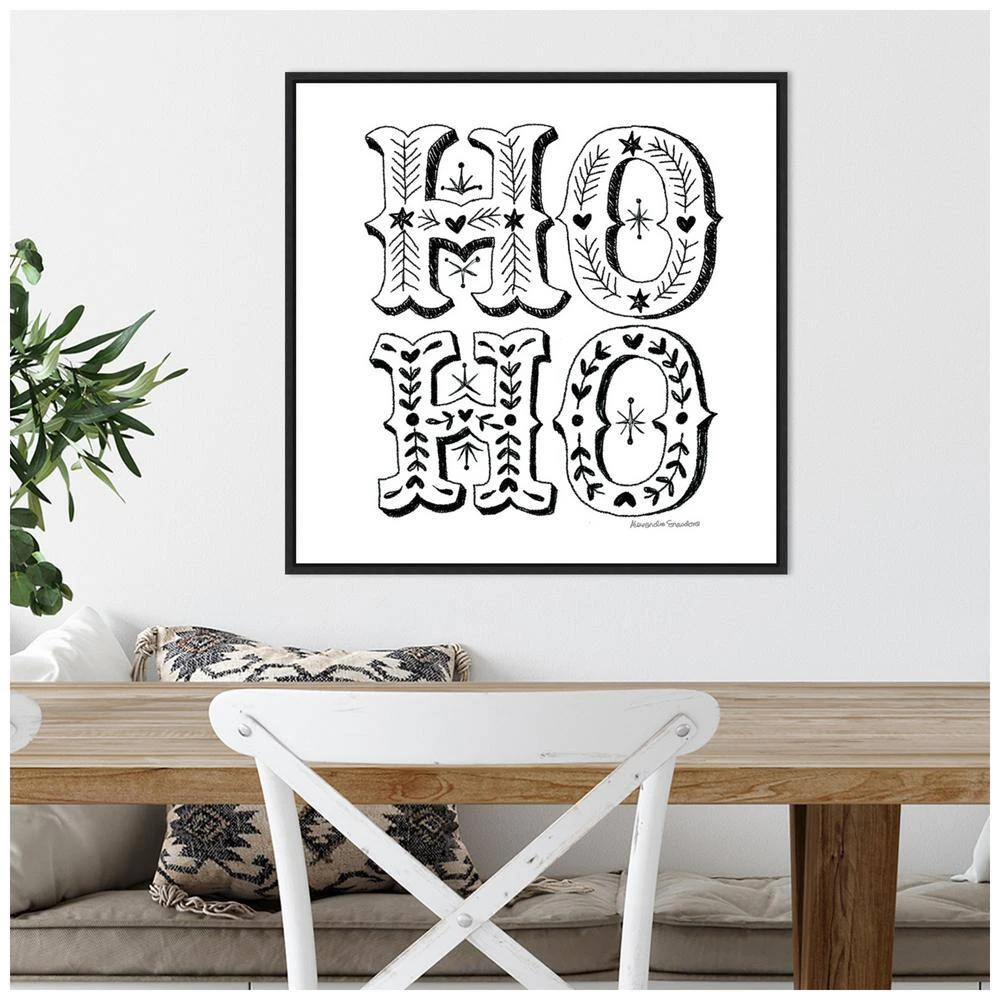 22 In. Canvas Ho Christmas Holiday Framed Box Wall Art 6 22 In. Canvas Ho Christmas Holiday Framed Box Wall Art - Image 6