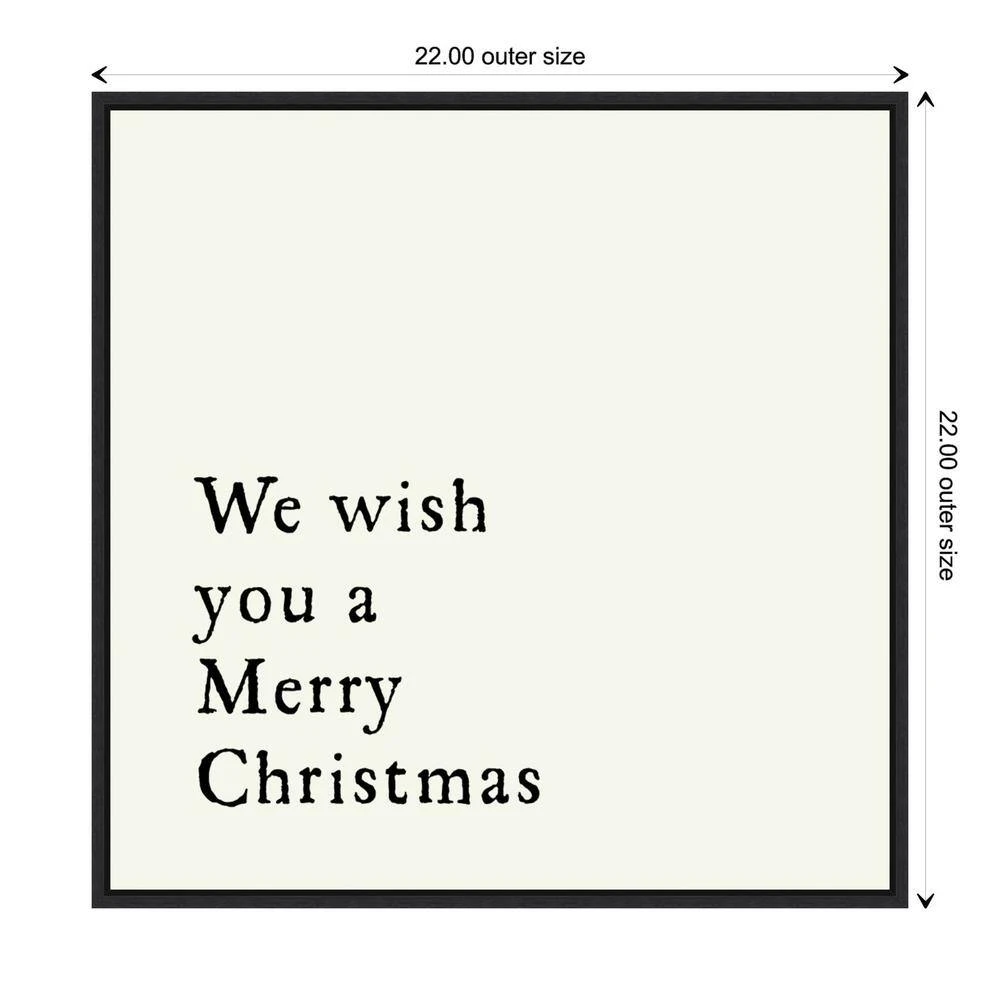 22 In. Canvas We Wish You Christmas Holiday Framed Box Wall Art 5 22 In. Canvas We Wish You Christmas Holiday Framed Box Wall Art - Image 5