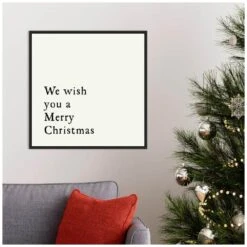 22 In. Canvas We Wish You Christmas Holiday Framed Box Wall Art 15 22 In. Canvas We Wish You Christmas Holiday Framed Box Wall Art -Northlight Shop amanti art christmas wall decorations 38865456258 31 1000