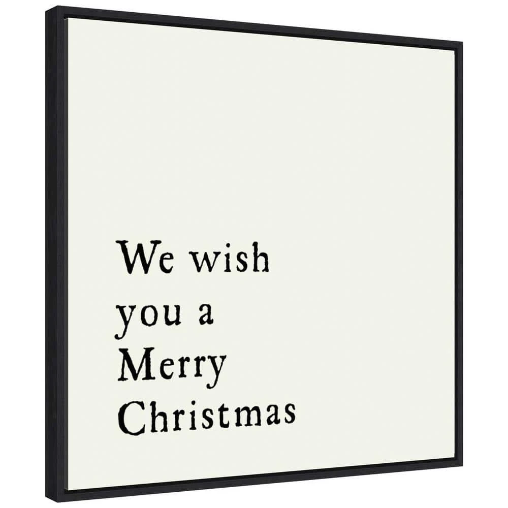 22 In. Canvas We Wish You Christmas Holiday Framed Box Wall Art 1 22 In. Canvas We Wish You Christmas Holiday Framed Box Wall Art