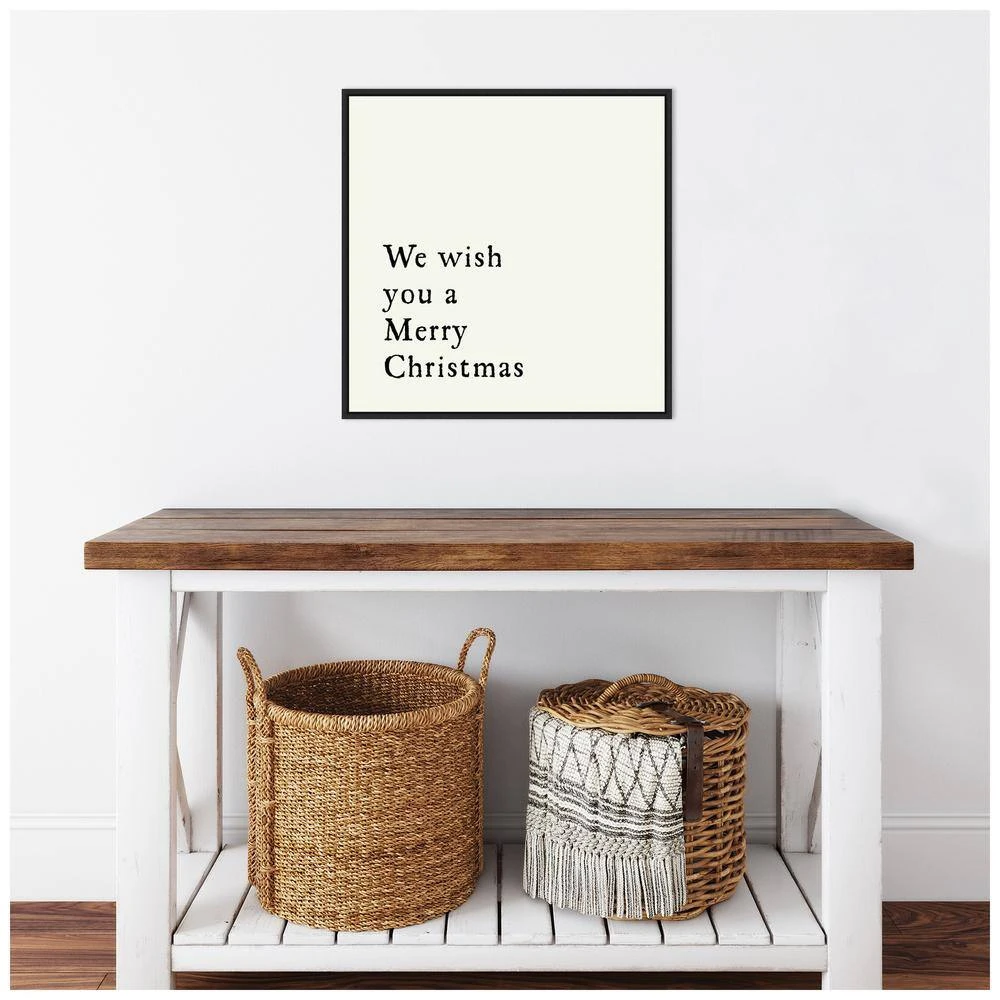 22 In. Canvas We Wish You Christmas Holiday Framed Box Wall Art 7 22 In. Canvas We Wish You Christmas Holiday Framed Box Wall Art - Image 7