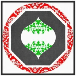 22 In. Let It Snow Collection C Christmas Holiday Framed Canvas Box Wall Art