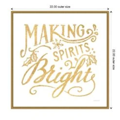 22 In. White And Bright Christmas I Christmas Holiday Framed Canvas Box Wall Art -Northlight Shop amanti art christmas wall decorations 38865456273 1f 1000