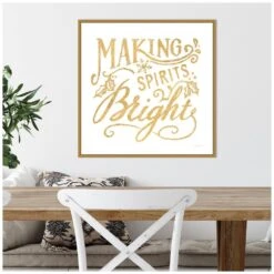 22 In. White And Bright Christmas I Christmas Holiday Framed Canvas Box Wall Art -Northlight Shop amanti art christmas wall decorations 38865456273 44 1000