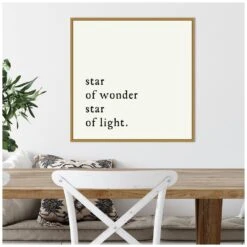 22 In. Star Of Wonder Christmas Holiday Framed Canvas Box Wall Art -Northlight Shop amanti art christmas wall decorations 38865456299 44 1000