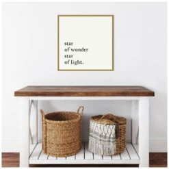 22 In. Star Of Wonder Christmas Holiday Framed Canvas Box Wall Art -Northlight Shop amanti art christmas wall decorations 38865456299 fa 1000